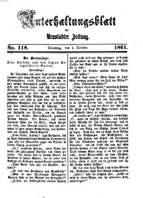 Neustadter Zeitung. Unterhaltungsblatt der Neustadter Zeitung (Neustadter Zeitung) Dienstag 1. Oktober 1861