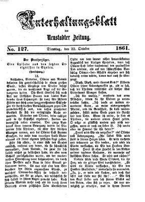 Neustadter Zeitung. Unterhaltungsblatt der Neustadter Zeitung (Neustadter Zeitung) Dienstag 22. Oktober 1861