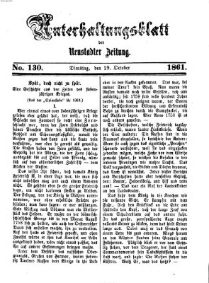 Neustadter Zeitung. Unterhaltungsblatt der Neustadter Zeitung (Neustadter Zeitung) Dienstag 29. Oktober 1861