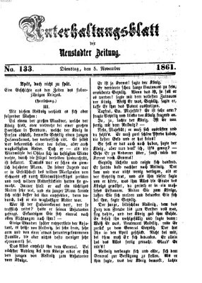 Neustadter Zeitung. Unterhaltungsblatt der Neustadter Zeitung (Neustadter Zeitung) Dienstag 5. November 1861