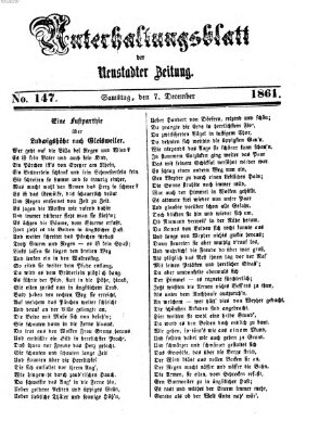 Neustadter Zeitung. Unterhaltungsblatt der Neustadter Zeitung (Neustadter Zeitung) Samstag 7. Dezember 1861