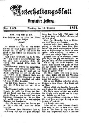 Neustadter Zeitung. Unterhaltungsblatt der Neustadter Zeitung (Neustadter Zeitung) Dienstag 10. Dezember 1861