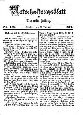 Neustadter Zeitung. Unterhaltungsblatt der Neustadter Zeitung (Neustadter Zeitung) Samstag 28. Dezember 1861