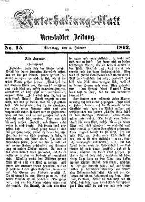 Neustadter Zeitung. Unterhaltungsblatt der Neustadter Zeitung (Neustadter Zeitung) Dienstag 4. Februar 1862