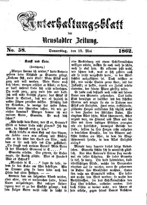 Neustadter Zeitung. Unterhaltungsblatt der Neustadter Zeitung (Neustadter Zeitung) Donnerstag 15. Mai 1862