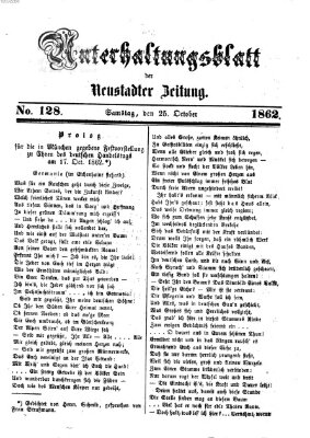 Neustadter Zeitung. Unterhaltungsblatt der Neustadter Zeitung (Neustadter Zeitung) Samstag 25. Oktober 1862