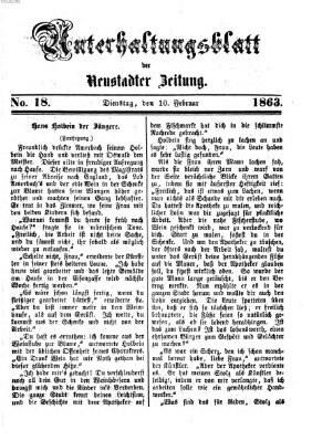 Neustadter Zeitung. Unterhaltungsblatt der Neustadter Zeitung (Neustadter Zeitung) Dienstag 10. Februar 1863