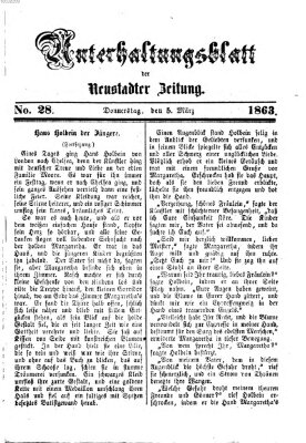 Neustadter Zeitung. Unterhaltungsblatt der Neustadter Zeitung (Neustadter Zeitung) Donnerstag 5. März 1863