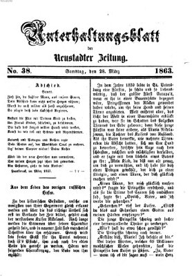 Neustadter Zeitung. Unterhaltungsblatt der Neustadter Zeitung (Neustadter Zeitung) Samstag 28. März 1863