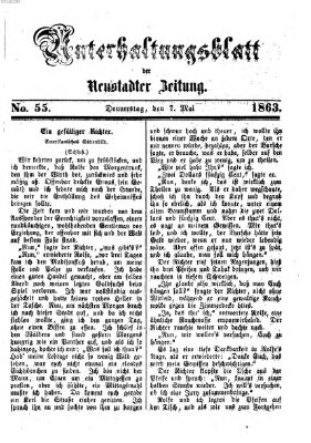 Neustadter Zeitung. Unterhaltungsblatt der Neustadter Zeitung (Neustadter Zeitung) Donnerstag 7. Mai 1863