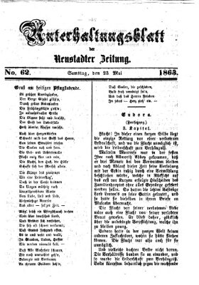 Neustadter Zeitung. Unterhaltungsblatt der Neustadter Zeitung (Neustadter Zeitung) Samstag 23. Mai 1863