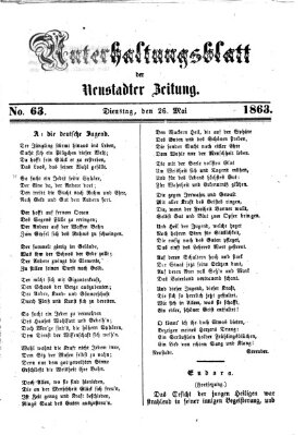 Neustadter Zeitung. Unterhaltungsblatt der Neustadter Zeitung (Neustadter Zeitung) Dienstag 26. Mai 1863