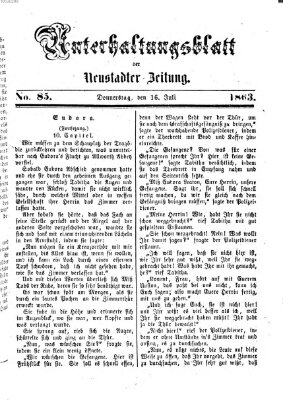 Neustadter Zeitung. Unterhaltungsblatt der Neustadter Zeitung (Neustadter Zeitung) Donnerstag 16. Juli 1863