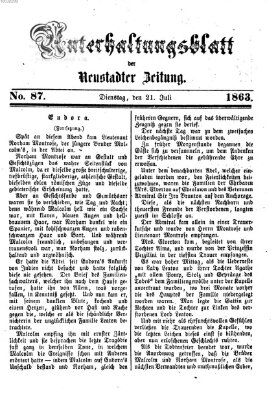 Neustadter Zeitung. Unterhaltungsblatt der Neustadter Zeitung (Neustadter Zeitung) Dienstag 21. Juli 1863