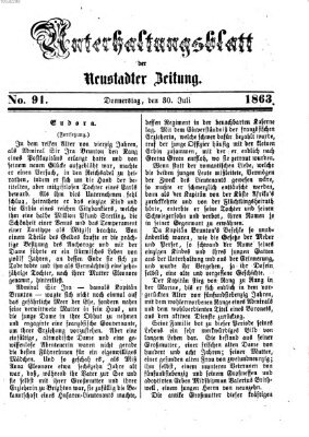 Neustadter Zeitung. Unterhaltungsblatt der Neustadter Zeitung (Neustadter Zeitung) Donnerstag 30. Juli 1863