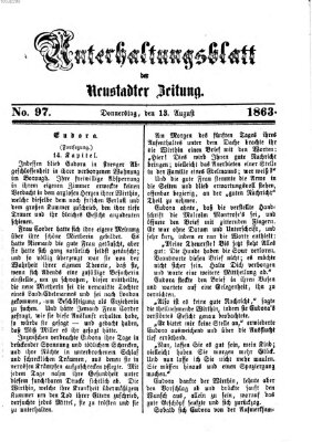 Neustadter Zeitung. Unterhaltungsblatt der Neustadter Zeitung (Neustadter Zeitung) Donnerstag 13. August 1863