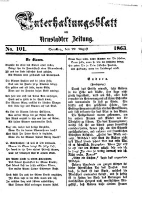 Neustadter Zeitung. Unterhaltungsblatt der Neustadter Zeitung (Neustadter Zeitung) Samstag 22. August 1863