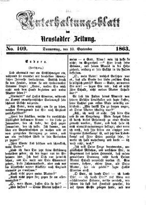 Neustadter Zeitung. Unterhaltungsblatt der Neustadter Zeitung (Neustadter Zeitung) Donnerstag 10. September 1863