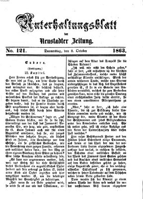 Neustadter Zeitung. Unterhaltungsblatt der Neustadter Zeitung (Neustadter Zeitung) Donnerstag 8. Oktober 1863