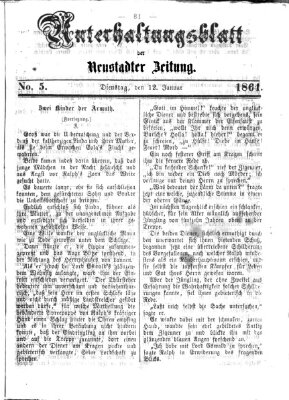 Neustadter Zeitung. Unterhaltungsblatt der Neustadter Zeitung (Neustadter Zeitung) Dienstag 12. Januar 1864