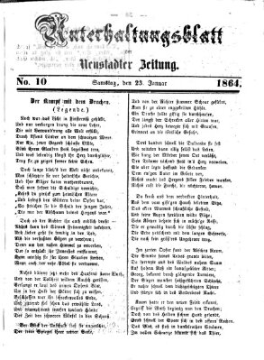 Neustadter Zeitung. Unterhaltungsblatt der Neustadter Zeitung (Neustadter Zeitung) Samstag 23. Januar 1864