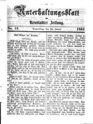 Neustadter Zeitung. Unterhaltungsblatt der Neustadter Zeitung (Neustadter Zeitung) Donnerstag 28. Januar 1864