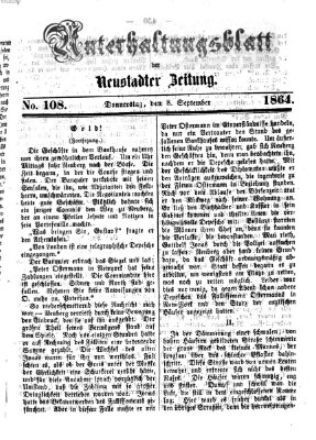 Neustadter Zeitung. Unterhaltungsblatt der Neustadter Zeitung (Neustadter Zeitung) Donnerstag 8. September 1864