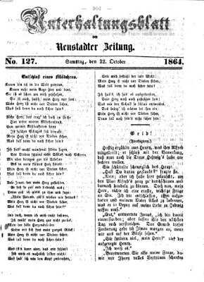 Neustadter Zeitung. Unterhaltungsblatt der Neustadter Zeitung (Neustadter Zeitung) Samstag 22. Oktober 1864