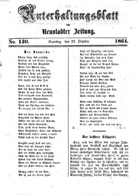 Neustadter Zeitung. Unterhaltungsblatt der Neustadter Zeitung (Neustadter Zeitung) Samstag 29. Oktober 1864