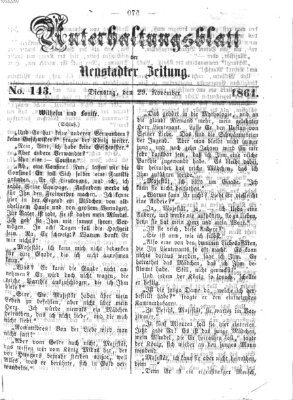 Neustadter Zeitung. Unterhaltungsblatt der Neustadter Zeitung (Neustadter Zeitung) Dienstag 29. November 1864