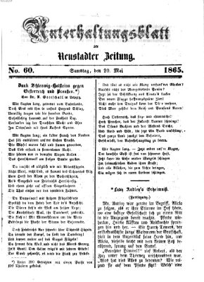 Neustadter Zeitung. Unterhaltungsblatt der Neustadter Zeitung (Neustadter Zeitung) Samstag 20. Mai 1865