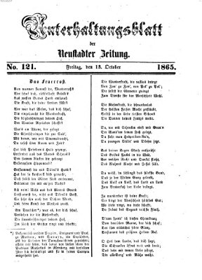 Neustadter Zeitung. Unterhaltungsblatt der Neustadter Zeitung (Neustadter Zeitung) Freitag 13. Oktober 1865