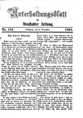 Neustadter Zeitung. Unterhaltungsblatt der Neustadter Zeitung (Neustadter Zeitung) Sonntag 5. November 1865