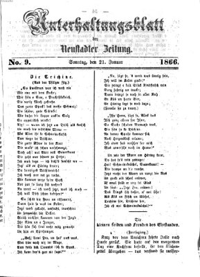 Neustadter Zeitung. Unterhaltungsblatt der Neustadter Zeitung (Neustadter Zeitung) Sonntag 21. Januar 1866