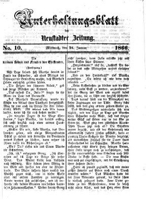 Neustadter Zeitung. Unterhaltungsblatt der Neustadter Zeitung (Neustadter Zeitung) Mittwoch 24. Januar 1866