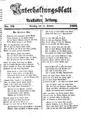 Neustadter Zeitung. Unterhaltungsblatt der Neustadter Zeitung (Neustadter Zeitung) Sonntag 11. Februar 1866