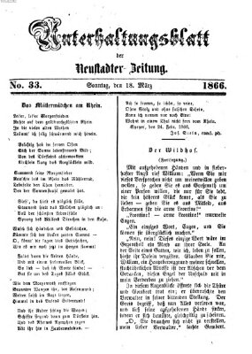 Neustadter Zeitung. Unterhaltungsblatt der Neustadter Zeitung (Neustadter Zeitung) Sonntag 18. März 1866