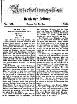 Neustadter Zeitung. Unterhaltungsblatt der Neustadter Zeitung (Neustadter Zeitung) Sonntag 17. Juni 1866