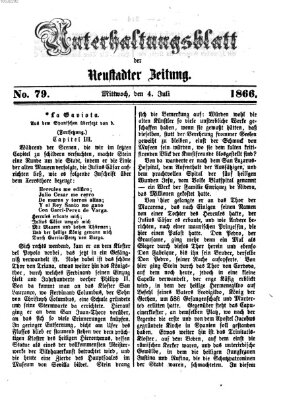 Neustadter Zeitung. Unterhaltungsblatt der Neustadter Zeitung (Neustadter Zeitung) Mittwoch 4. Juli 1866