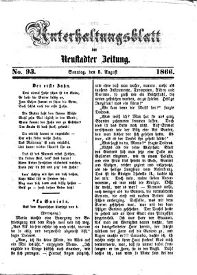 Neustadter Zeitung. Unterhaltungsblatt der Neustadter Zeitung (Neustadter Zeitung) Sonntag 5. August 1866