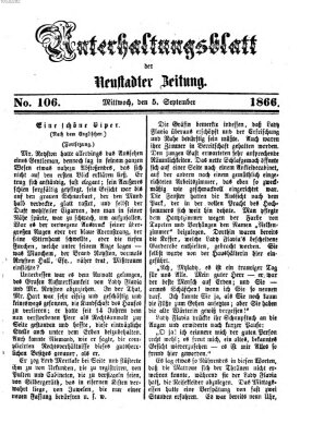 Neustadter Zeitung. Unterhaltungsblatt der Neustadter Zeitung (Neustadter Zeitung) Mittwoch 5. September 1866