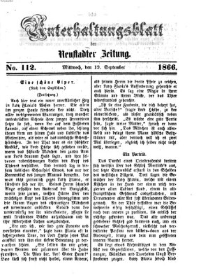 Neustadter Zeitung. Unterhaltungsblatt der Neustadter Zeitung (Neustadter Zeitung) Mittwoch 19. September 1866