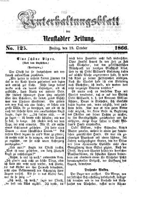 Neustadter Zeitung. Unterhaltungsblatt der Neustadter Zeitung (Neustadter Zeitung) Freitag 19. Oktober 1866