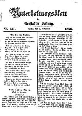 Neustadter Zeitung. Unterhaltungsblatt der Neustadter Zeitung (Neustadter Zeitung) Freitag 2. November 1866