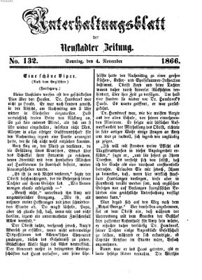 Neustadter Zeitung. Unterhaltungsblatt der Neustadter Zeitung (Neustadter Zeitung) Sonntag 4. November 1866