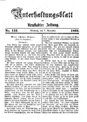 Neustadter Zeitung. Unterhaltungsblatt der Neustadter Zeitung (Neustadter Zeitung) Mittwoch 7. November 1866