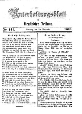 Neustadter Zeitung. Unterhaltungsblatt der Neustadter Zeitung (Neustadter Zeitung) Sonntag 25. November 1866