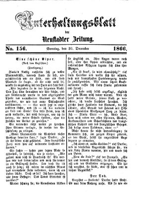 Neustadter Zeitung. Unterhaltungsblatt der Neustadter Zeitung (Neustadter Zeitung) Sonntag 30. Dezember 1866