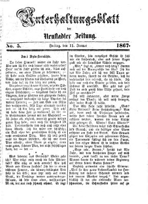 Neustadter Zeitung. Unterhaltungsblatt der Neustadter Zeitung (Neustadter Zeitung) Freitag 11. Januar 1867