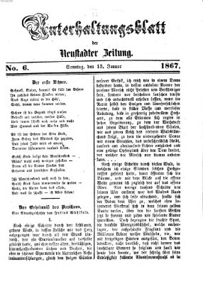 Neustadter Zeitung. Unterhaltungsblatt der Neustadter Zeitung (Neustadter Zeitung) Sonntag 13. Januar 1867